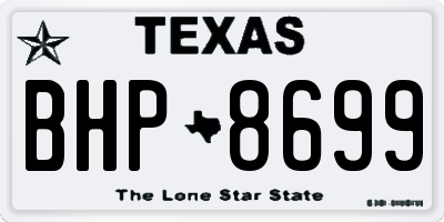 TX license plate BHP8699