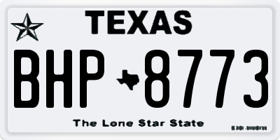 TX license plate BHP8773