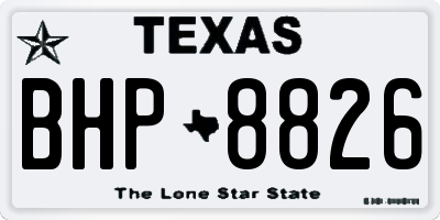 TX license plate BHP8826