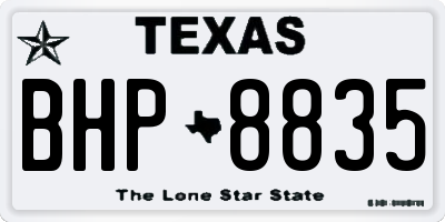 TX license plate BHP8835