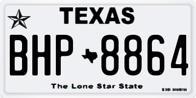 TX license plate BHP8864