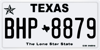 TX license plate BHP8879