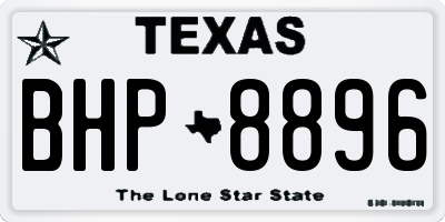 TX license plate BHP8896