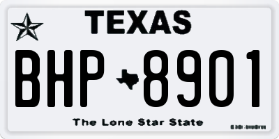 TX license plate BHP8901