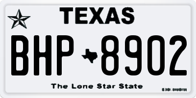 TX license plate BHP8902