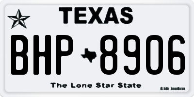 TX license plate BHP8906