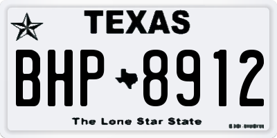 TX license plate BHP8912