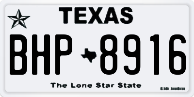 TX license plate BHP8916