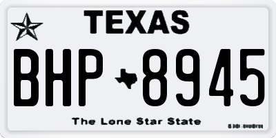 TX license plate BHP8945