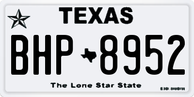 TX license plate BHP8952