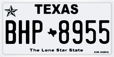 TX license plate BHP8955