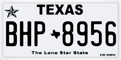 TX license plate BHP8956