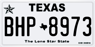 TX license plate BHP8973