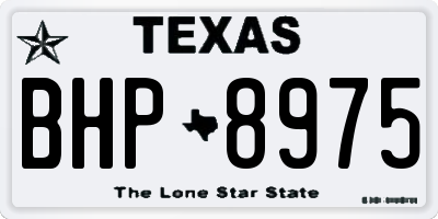 TX license plate BHP8975