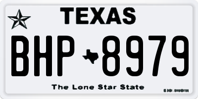 TX license plate BHP8979