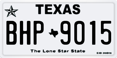 TX license plate BHP9015