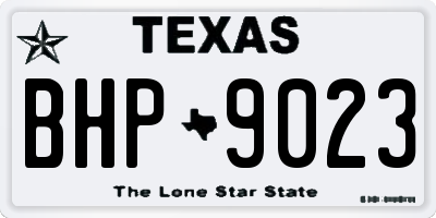 TX license plate BHP9023