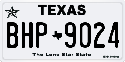 TX license plate BHP9024