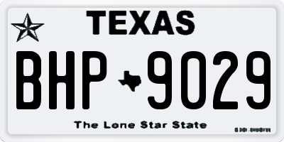 TX license plate BHP9029