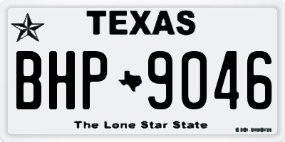 TX license plate BHP9046