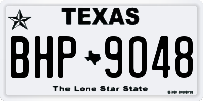 TX license plate BHP9048