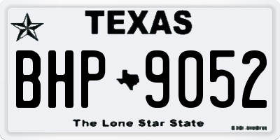 TX license plate BHP9052
