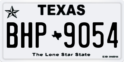 TX license plate BHP9054