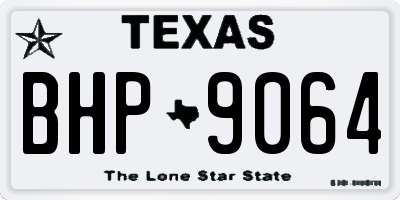 TX license plate BHP9064
