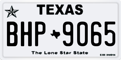 TX license plate BHP9065