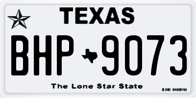 TX license plate BHP9073