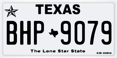 TX license plate BHP9079