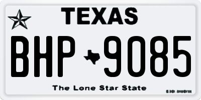 TX license plate BHP9085