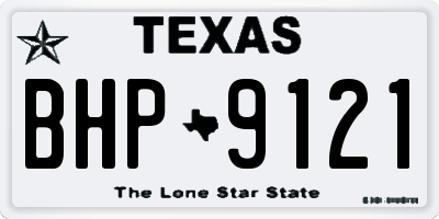 TX license plate BHP9121