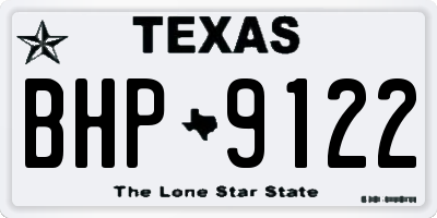 TX license plate BHP9122