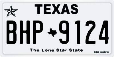 TX license plate BHP9124