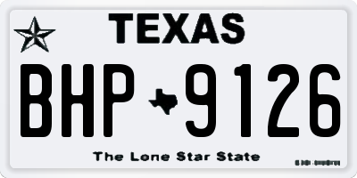 TX license plate BHP9126