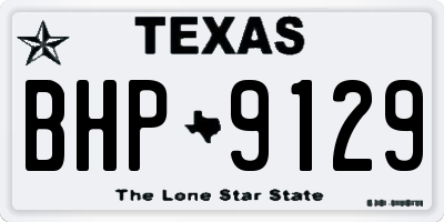 TX license plate BHP9129