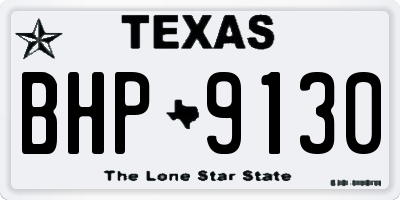 TX license plate BHP9130