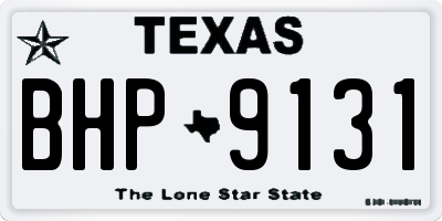 TX license plate BHP9131