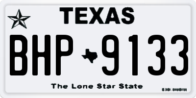 TX license plate BHP9133