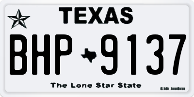 TX license plate BHP9137