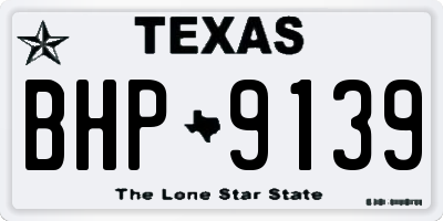 TX license plate BHP9139