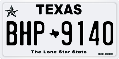 TX license plate BHP9140
