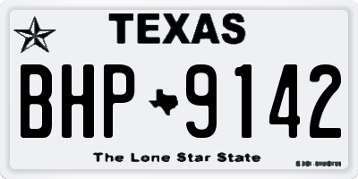 TX license plate BHP9142
