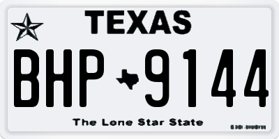 TX license plate BHP9144