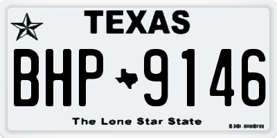 TX license plate BHP9146