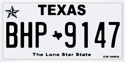 TX license plate BHP9147