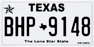 TX license plate BHP9148