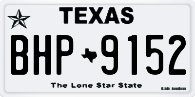 TX license plate BHP9152