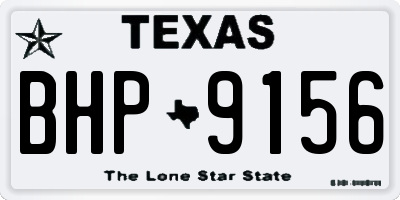 TX license plate BHP9156
